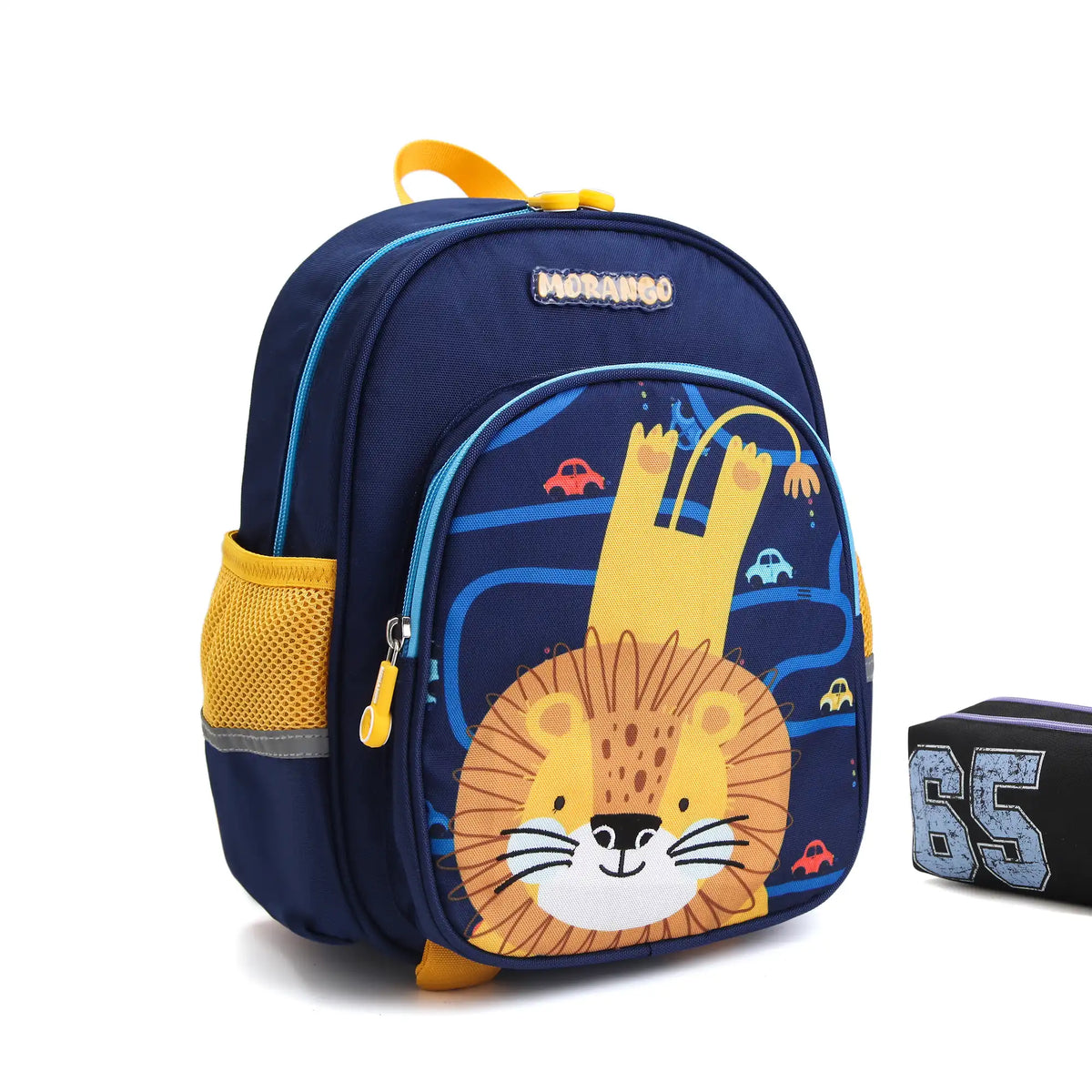 12 Navy Yellow Backpack for Boys Image