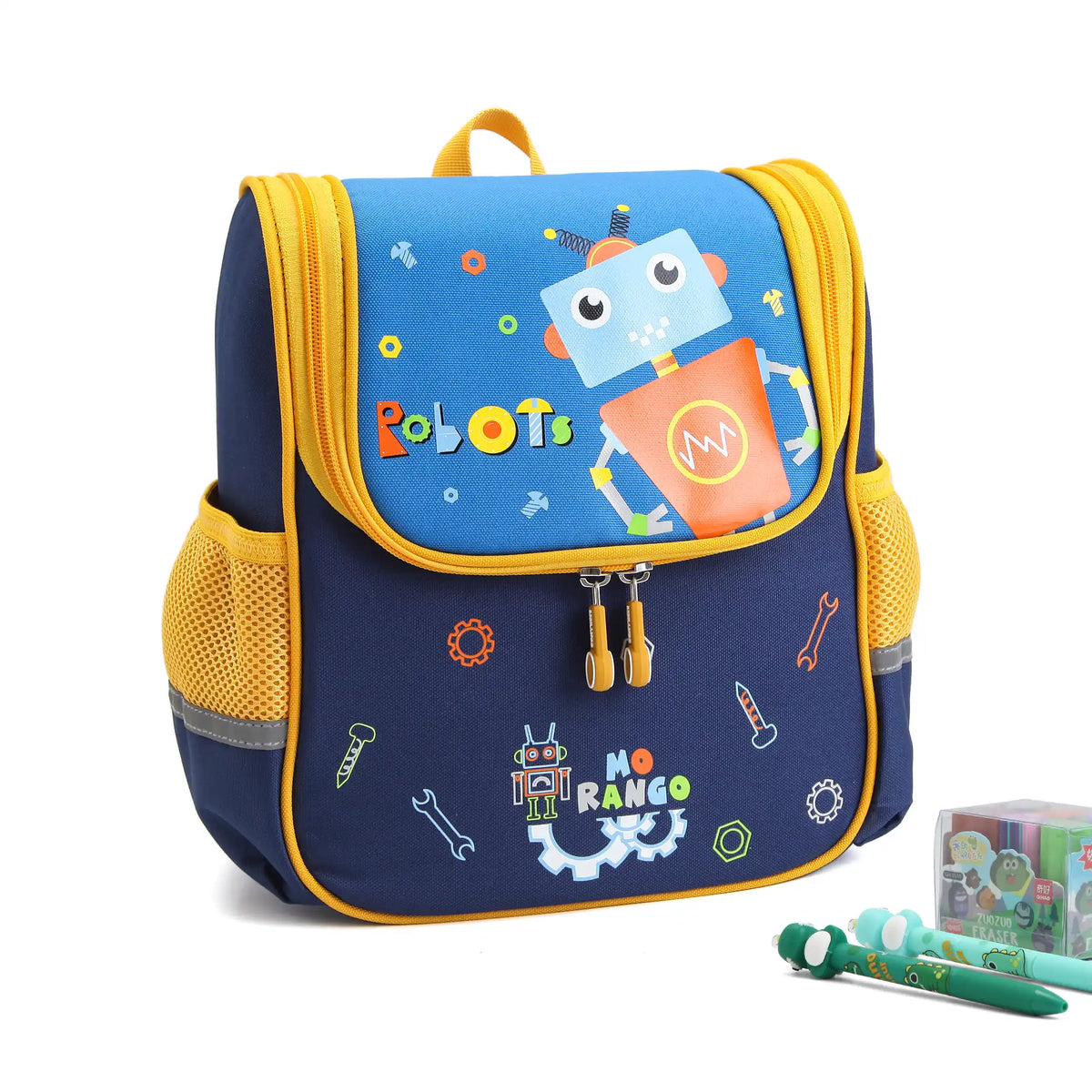 10.5 Navy Yellow Backpack for Boys Image