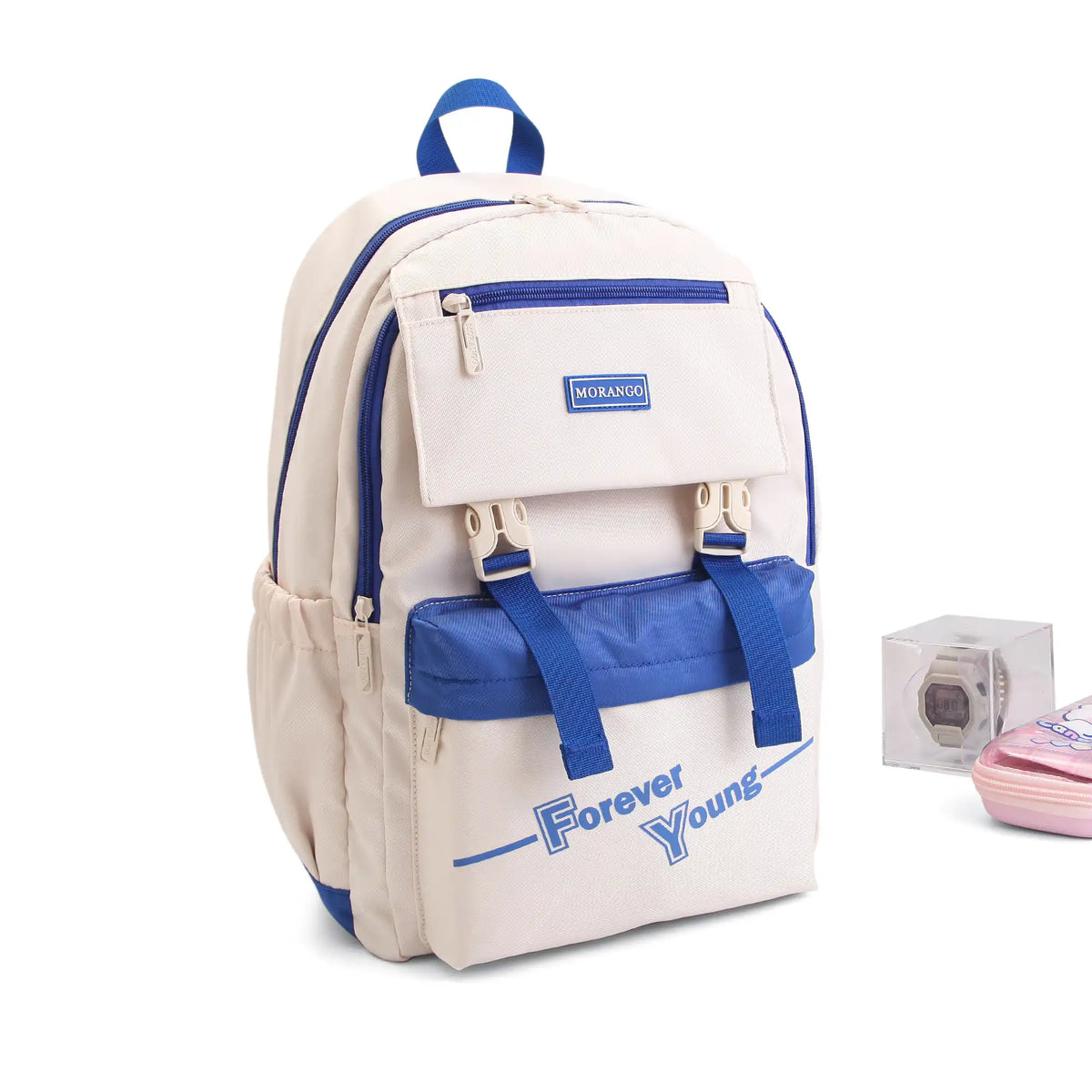 18.5 Cream Backpack for Girls Image