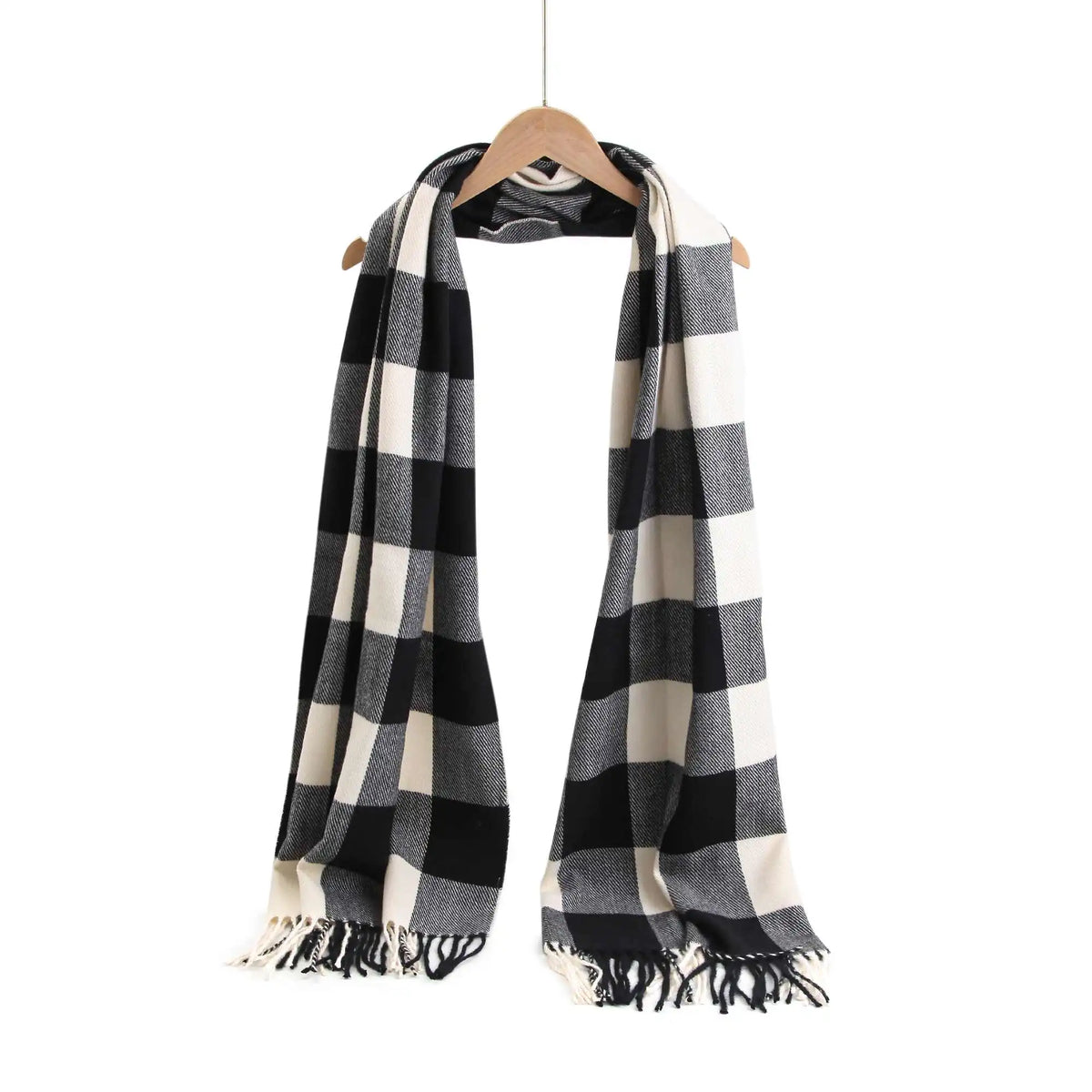 Free Black White Scarf for Women Image