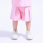 Pink Baggy Sport Basic Shorts For Baby Girl Image