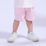 Light Pink Ankle-Tied Sport Basic Shorts For Baby Girl Image
