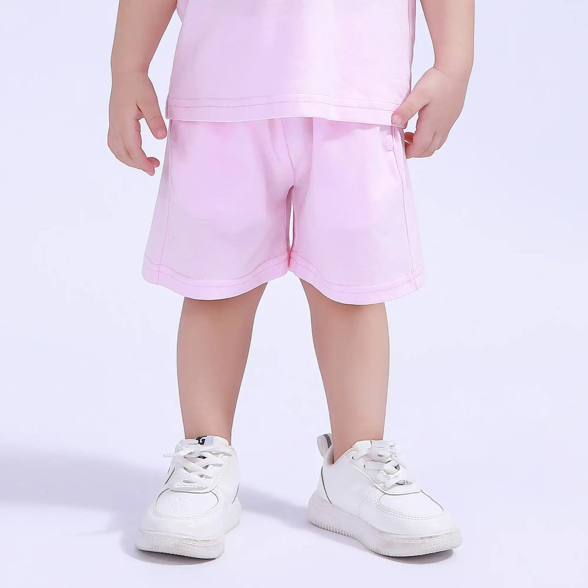 Pink Baggy Sport Basic Shorts For Baby Girl Image