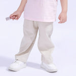 Beige Ordinary Basic Pants For Baby Girl Image
