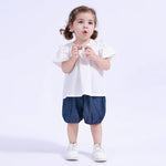 Ankle-Tied Basic Shorts For Baby Girl Image