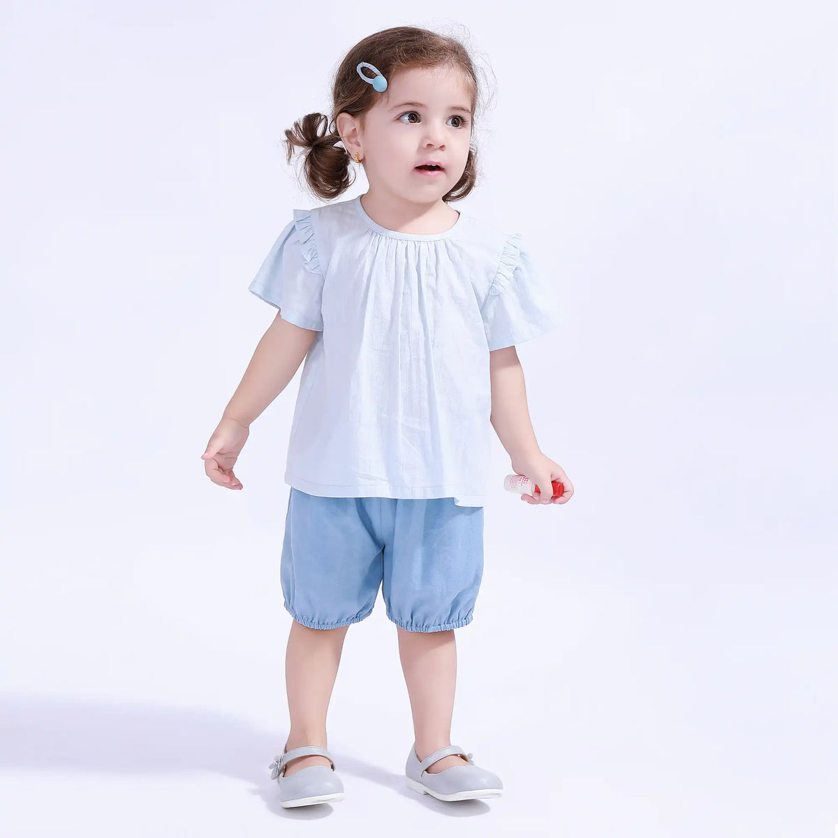Ankle-Tied Basic Shorts For Baby Girl Image