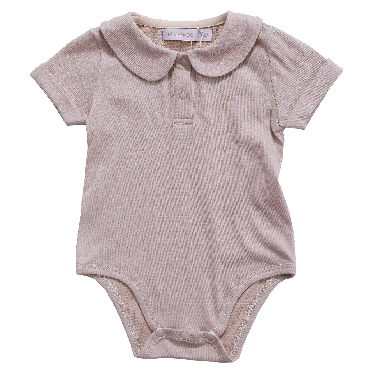 Khaki Plain Basic Romper For Baby Girl Image