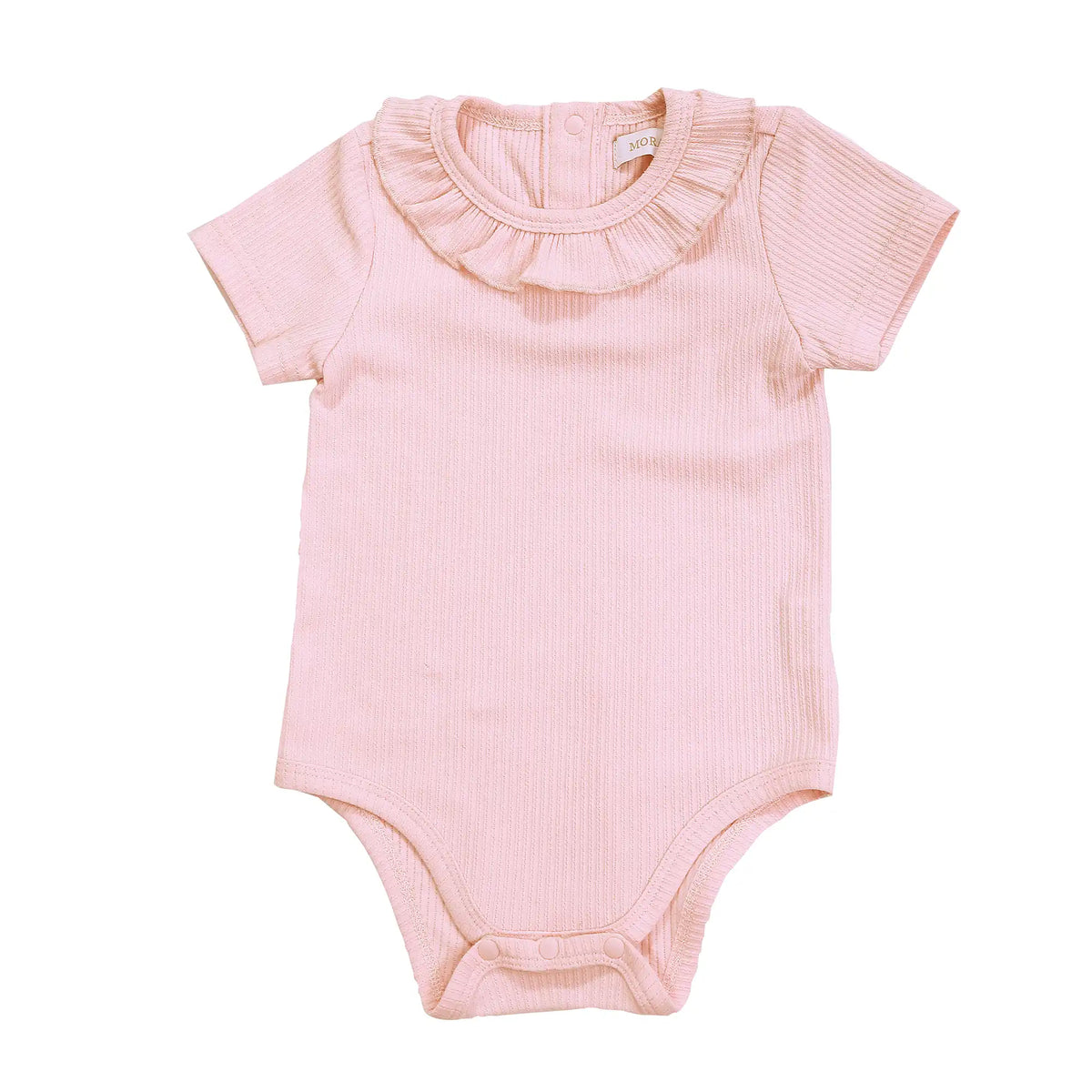 Light Pink Plain Basic Romper For Baby Girl Image