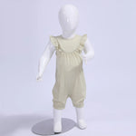 Bean Green Jacquard Basic Romper For Baby Girl Image