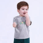 Gray Printed Sport Basic T.Shirt For Baby Boy Image