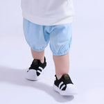 Blue Ankle-Tied Sport Basic Shorts For Baby Boy Image