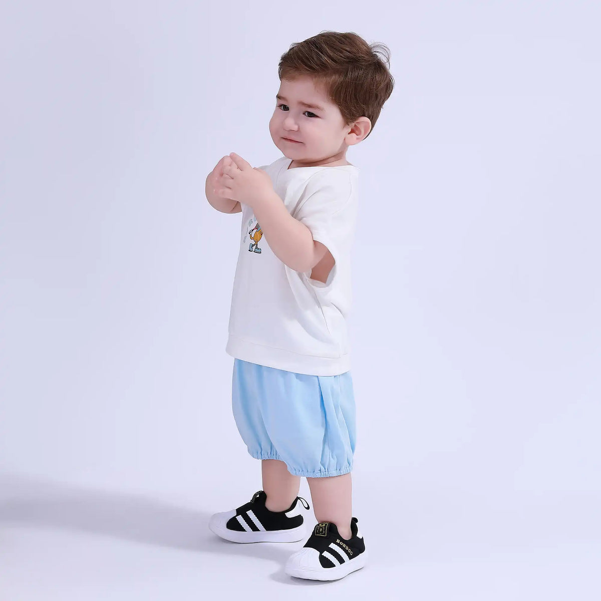 Ankle-Tied Sport Basic Shorts For Baby Boy Image