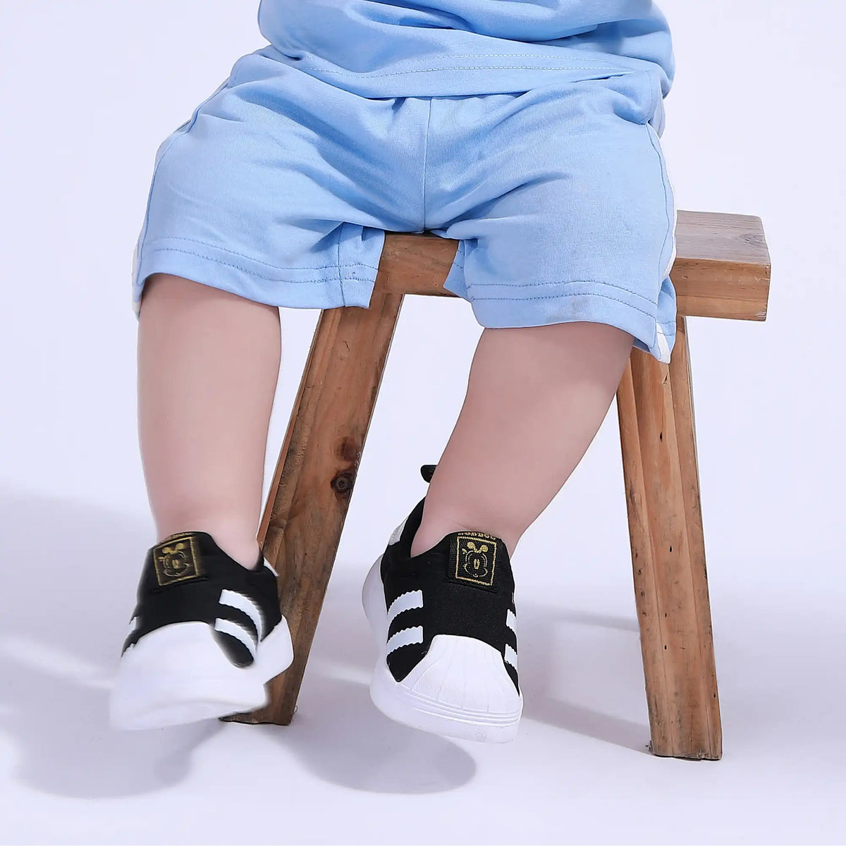 Sky Blue Baggy Sport Basic Shorts For Baby Boy Image