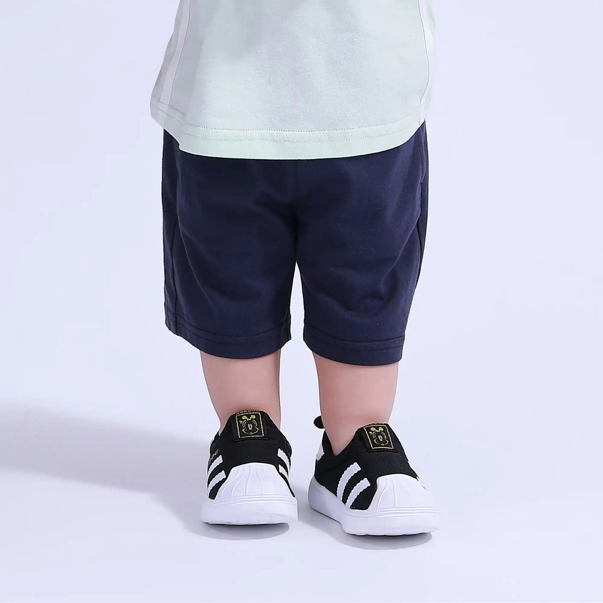 Navy Baggy Sport Basic Shorts For Baby Boy Image