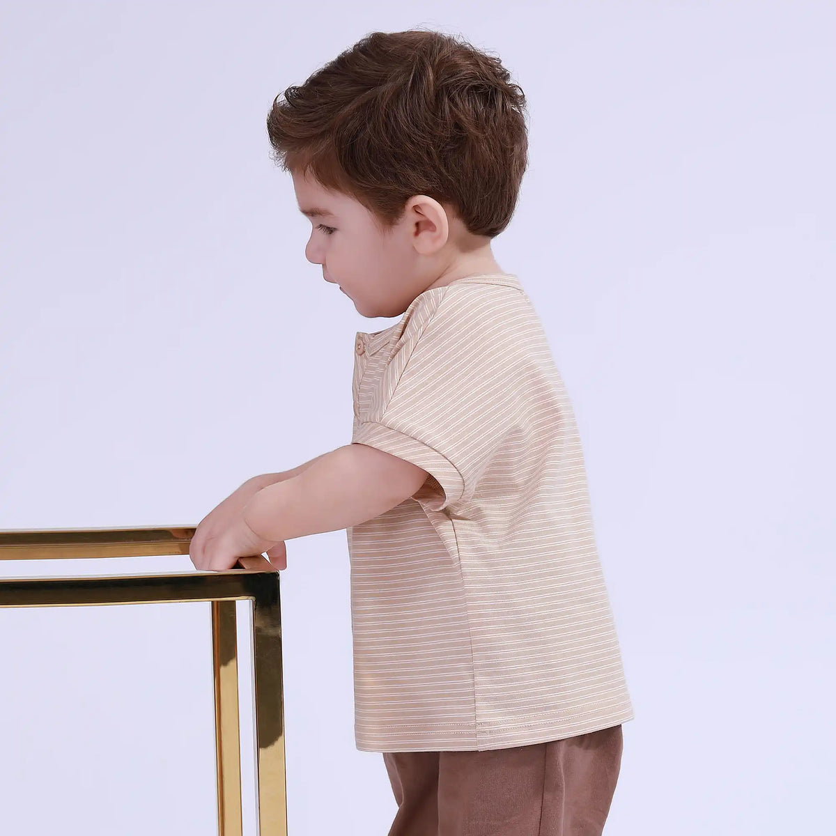 Striped Basic T.Shirt For Baby Boy Image