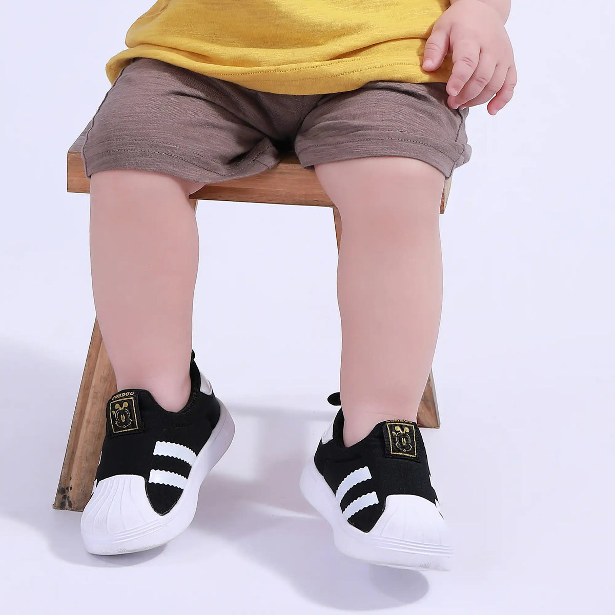 Gray Baggy Basic Shorts For Baby Boy Image