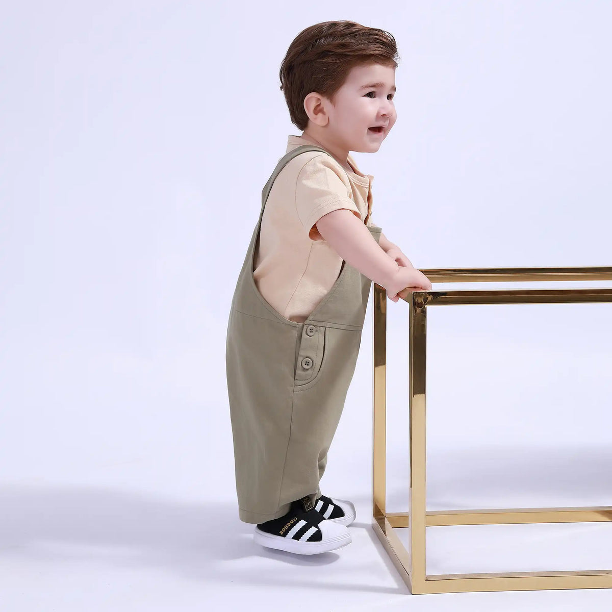 Plain Basic Overalls For Baby Boy Image