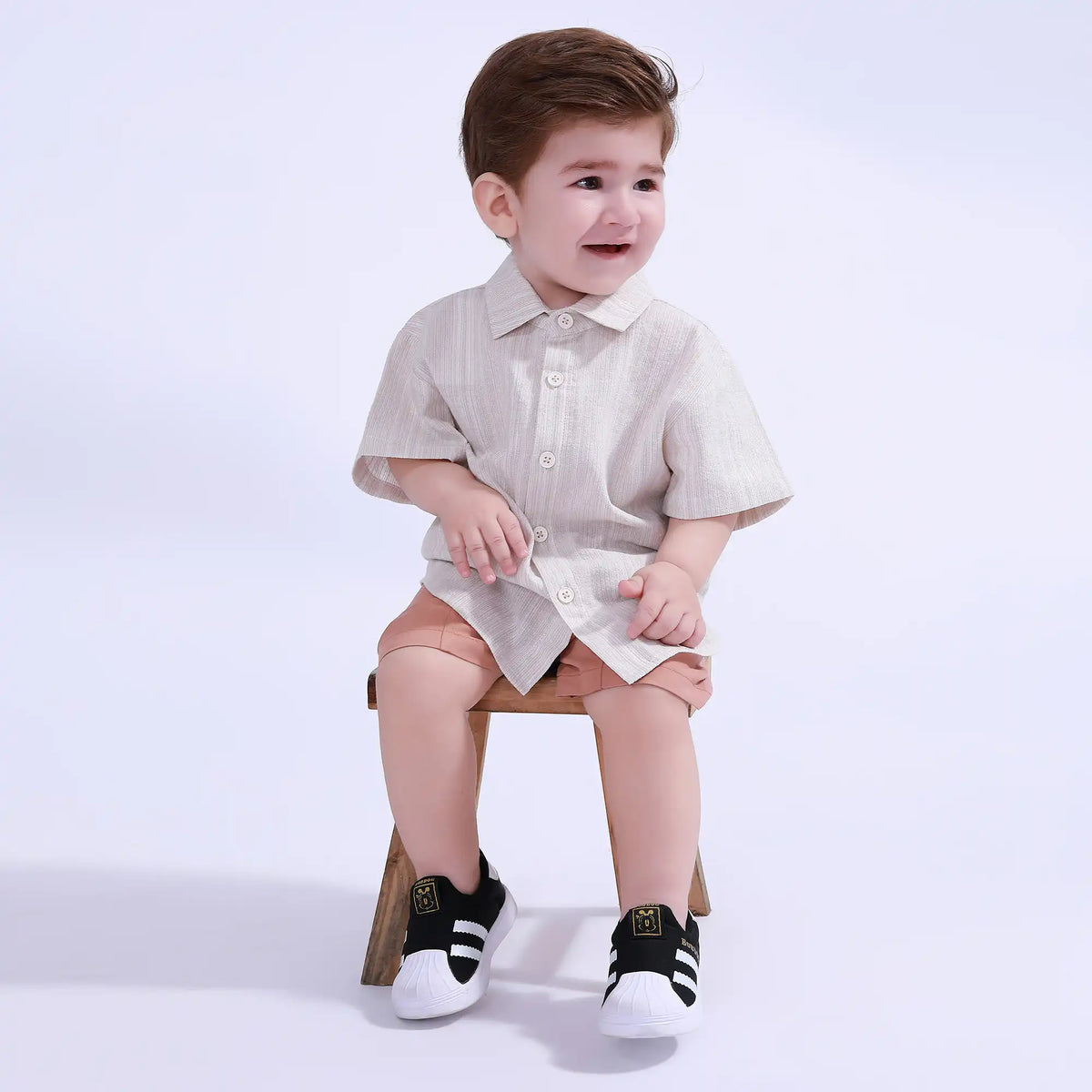 Striped Basic Shirt For Baby Boy Image