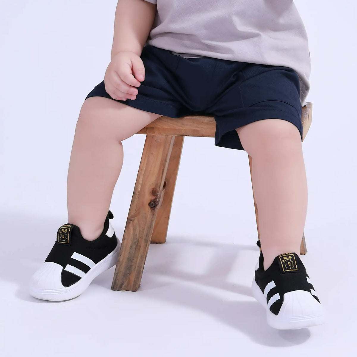 Navy Ordinary Basic Shorts For Baby Boy Image