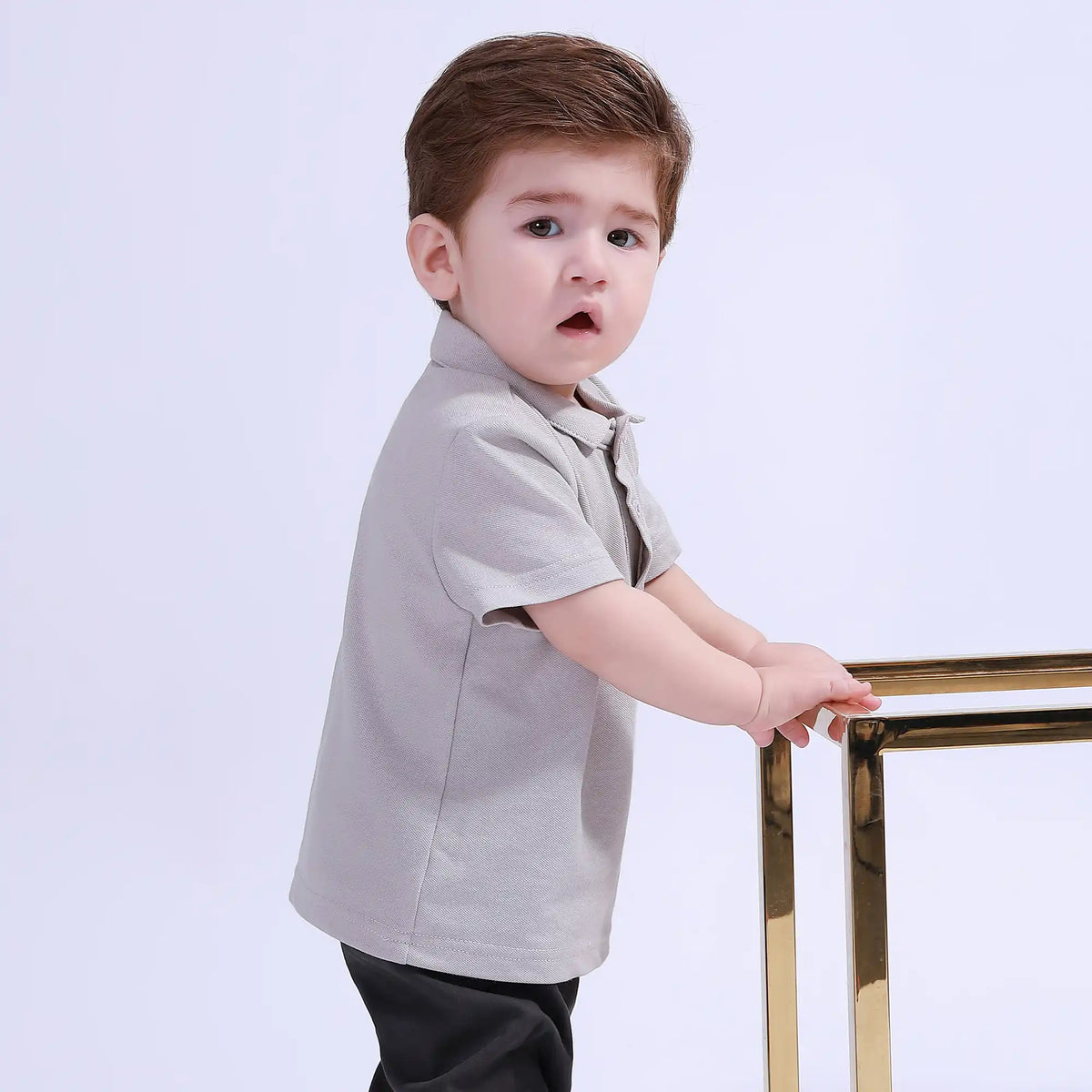 Plain Basic Polo Shirt For Baby Boy Image