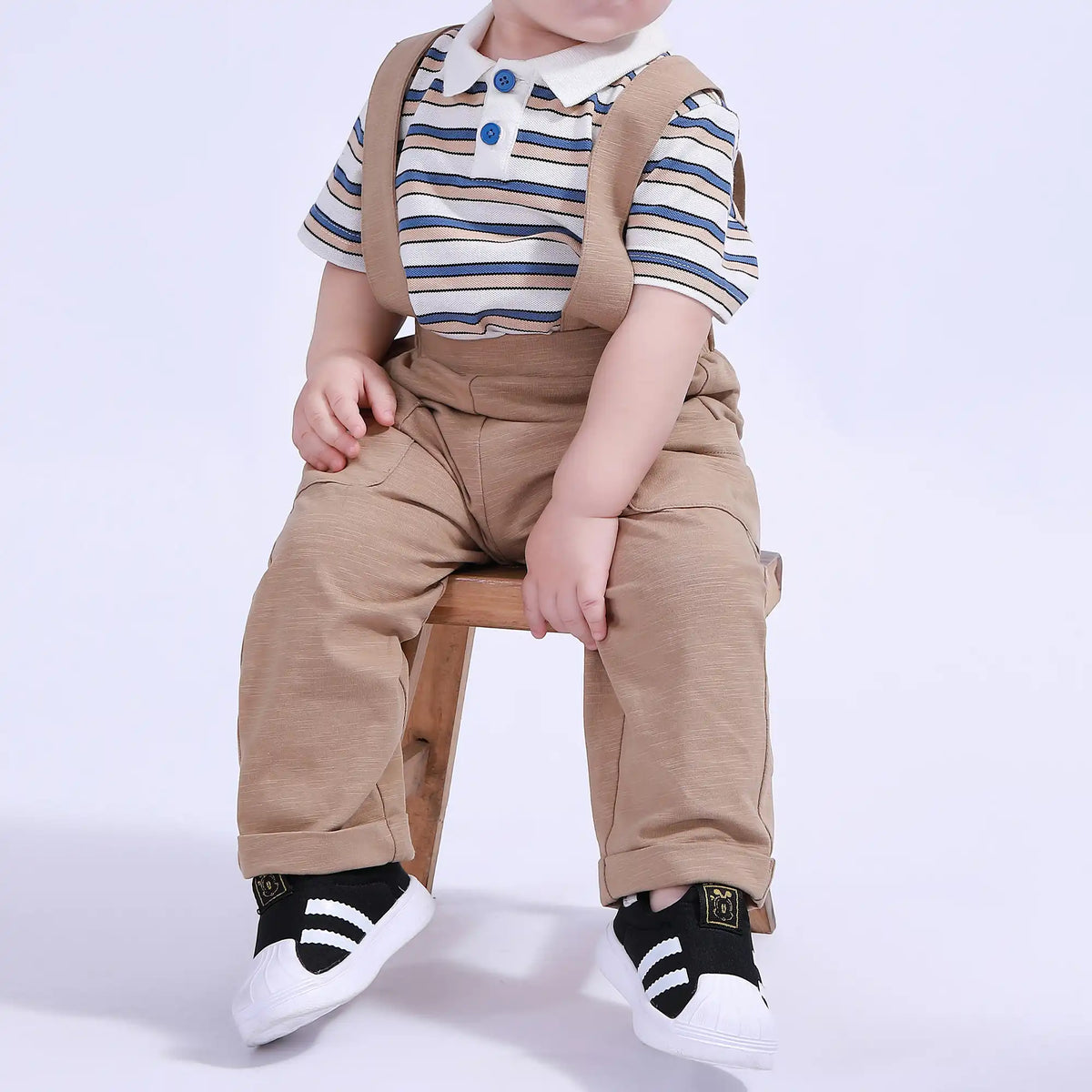 Khaki Baggy Basic Pants For Baby Boy Image