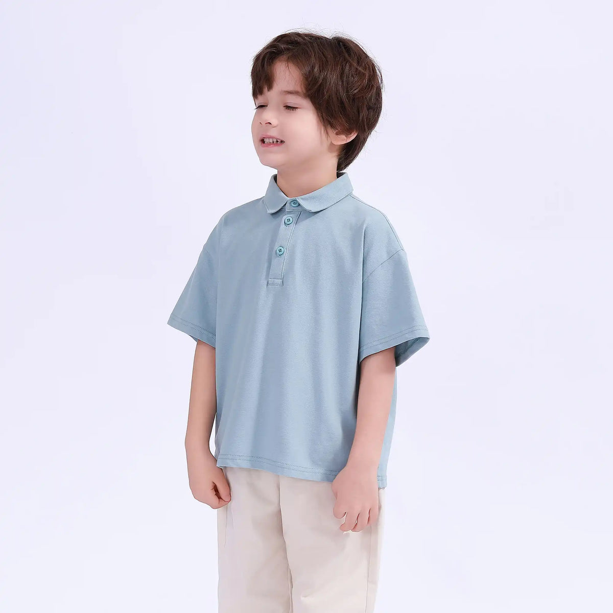 Plain Basic Polo Shirt For Boys Image