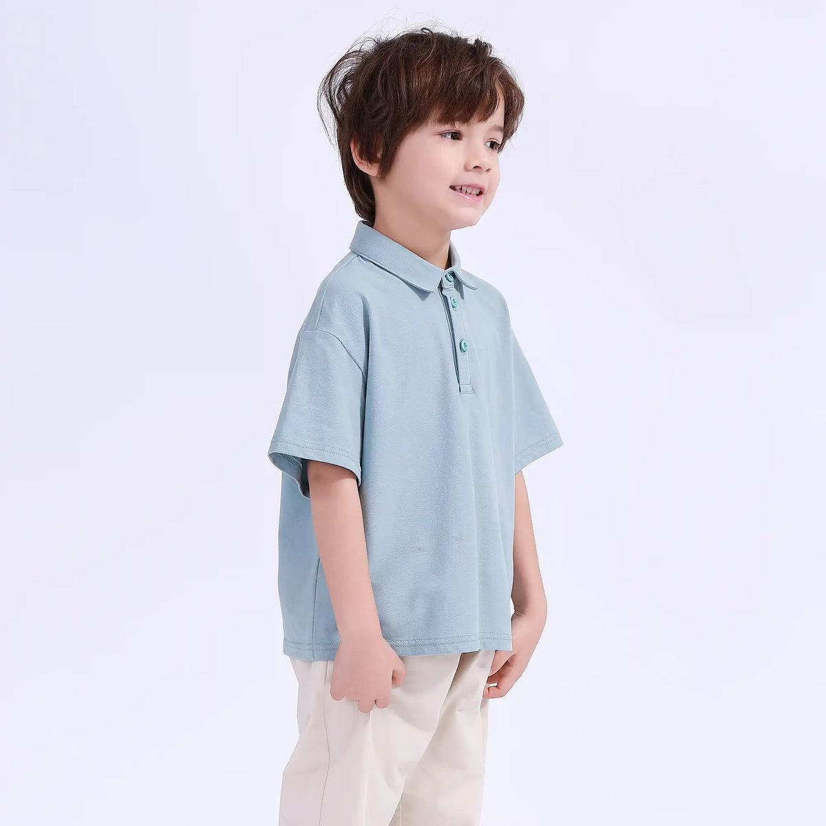 Plain Basic Polo Shirt For Boys Image