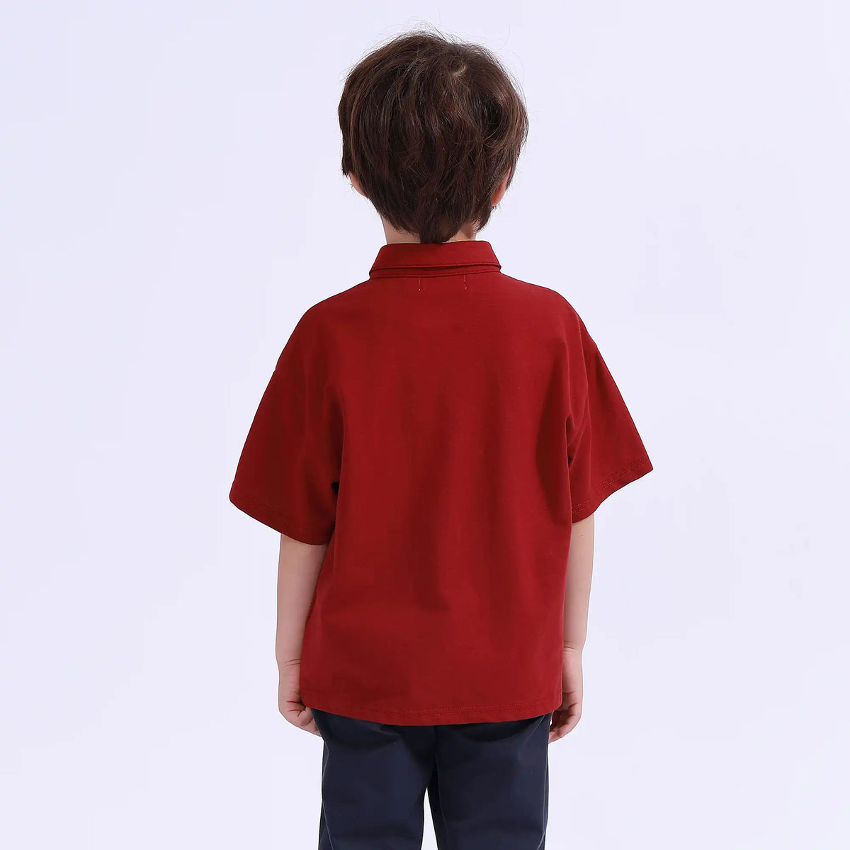 Plain Basic Polo Shirt For Boys Image