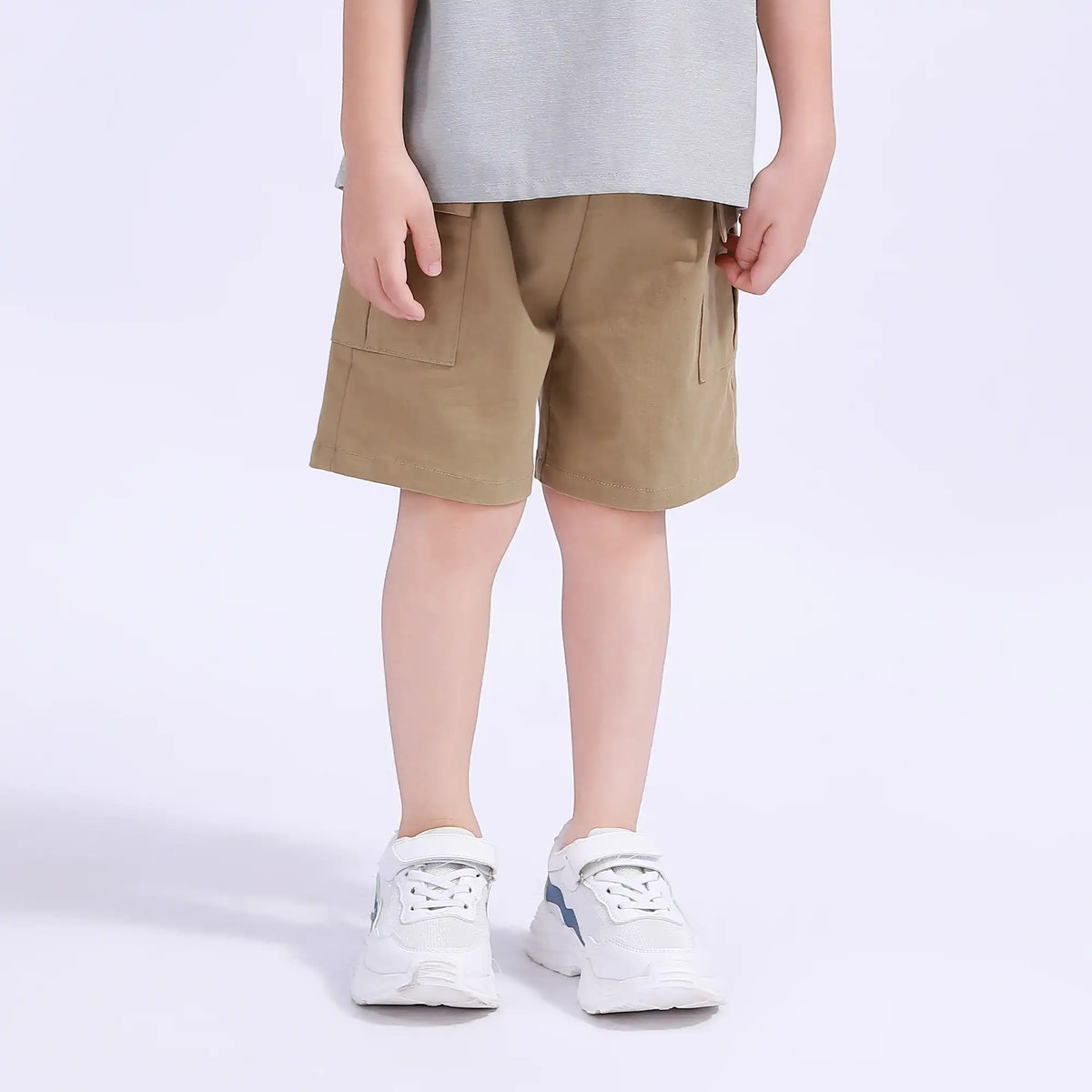 Avocado Green Ordinary Basic Shorts For Boys Image