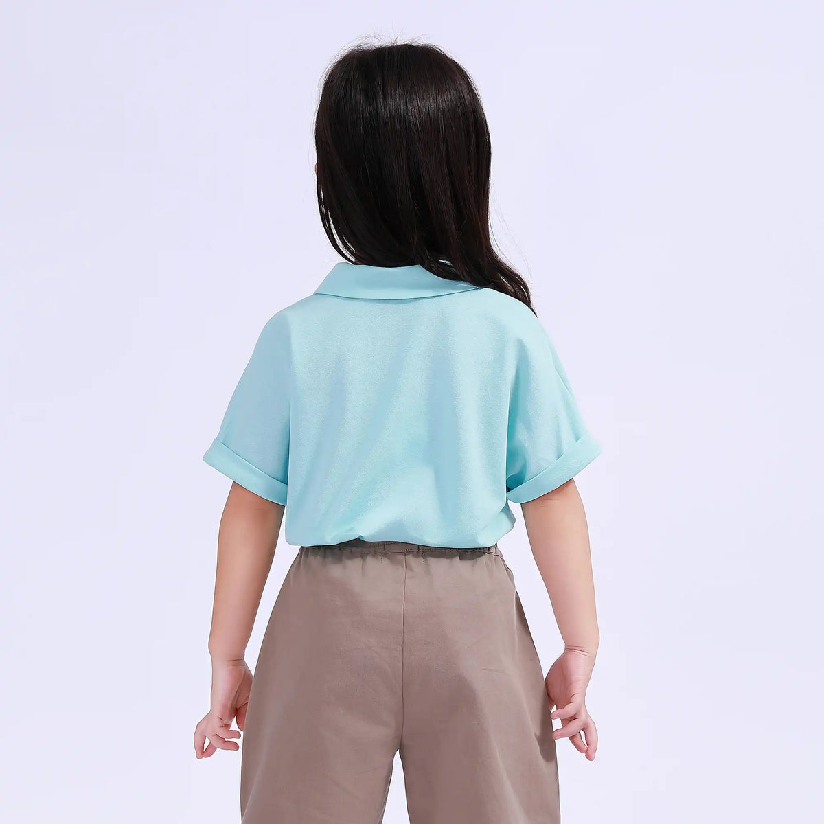 Plain Basic Polo Shirt For Girls Image