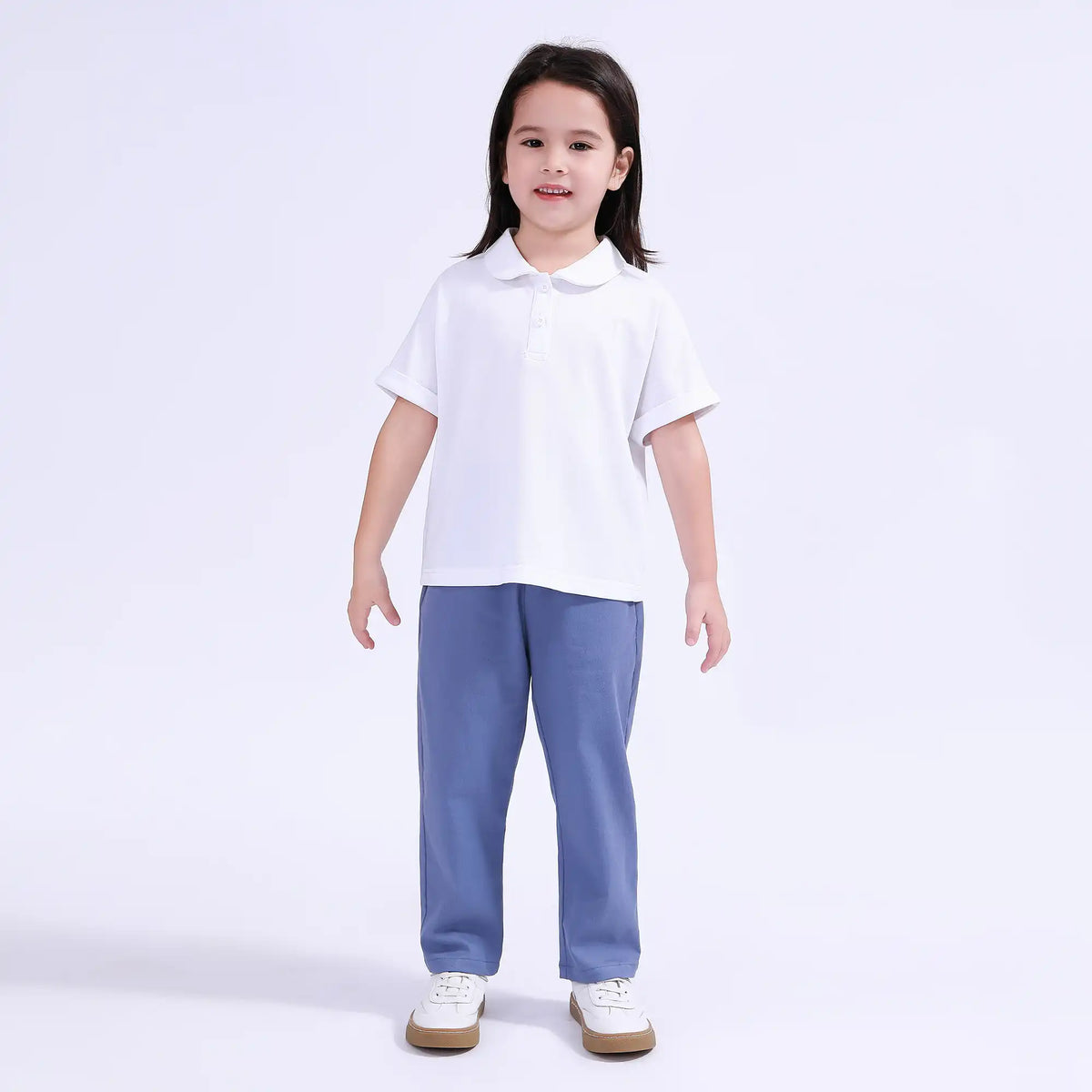 Plain Basic Polo Shirt For Girls Image