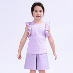 Purple Plain Basic Vest For Girls Image