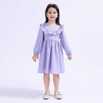 Striped Basic Dress For Girls Image