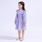 Striped Basic Dress For Girls Image