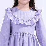 Striped Basic Dress For Girls Image