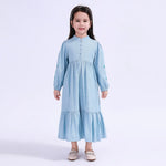 Blue Floral Galabia For Girls Image