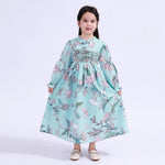 Blue Floral Galabia For Girls Image