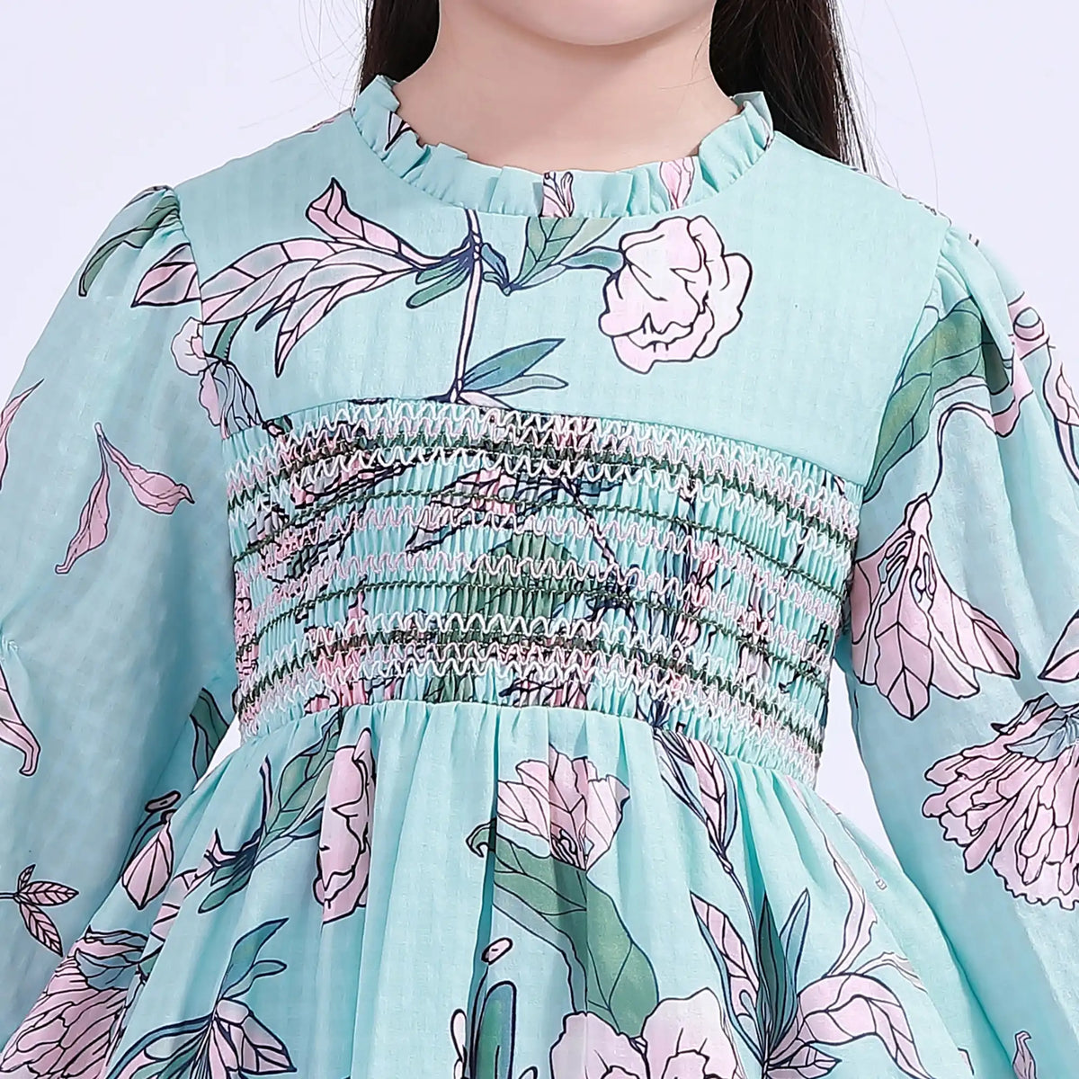 Floral Galabia For Girls Image