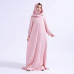 Pink Plain Prayer Robe For Girls Image