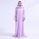 Purple Plain Prayer Robe For Girls Image