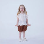 Floral Linen Blouse For Baby Girl Image