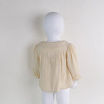 Plain Linen Shirt For Baby Girl Image