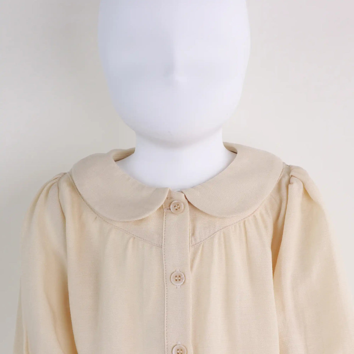 Plain Linen Shirt For Baby Girl Image