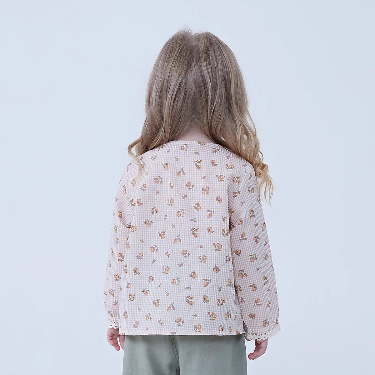 Floral Linen Shirt For Baby Girl Image