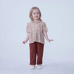 Floral Linen Shirt For Baby Girl Image