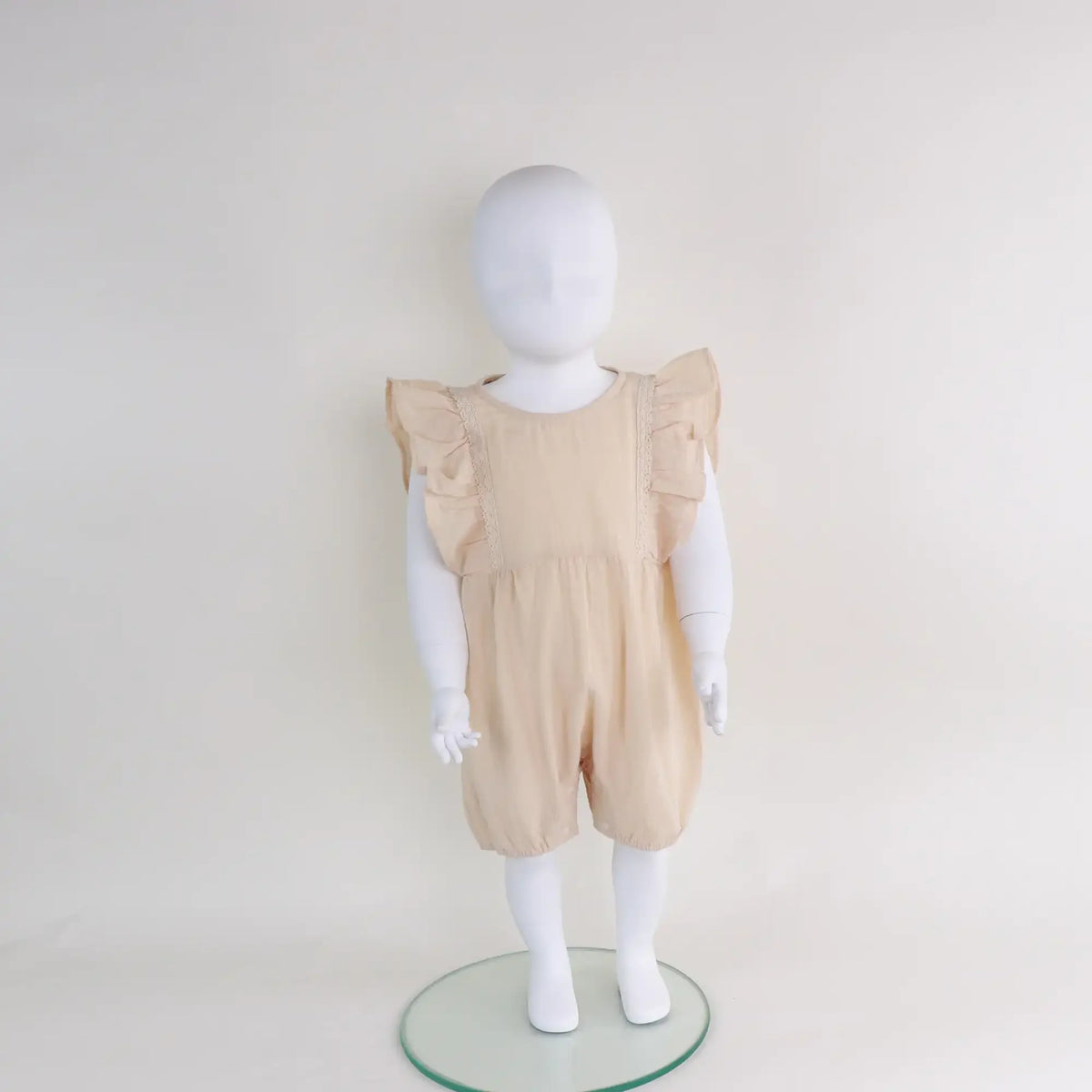 Jacquard Linen Romper For Baby Girl Image