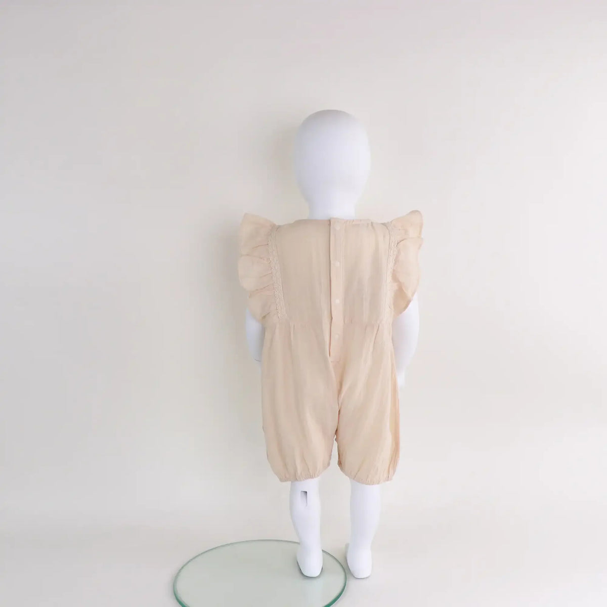 Jacquard Linen Romper For Baby Girl Image