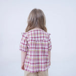 Checked Linen Shirt For Baby Girl Image
