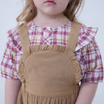 Plain Linen Overalls For Baby Girl Image