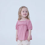 Jacquard Linen Blouse For Baby Girl Image